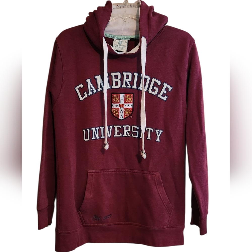 Univ. Of Cambridge Burgundy Official Merchandise Hoodie Sweatshirt